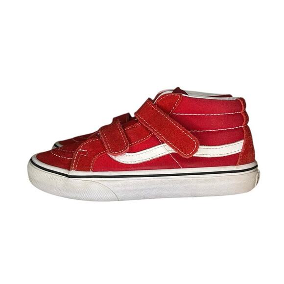 Vans Other - Vans Little Kids Sk8-Mid V Shoe Skate Size 3 Red White